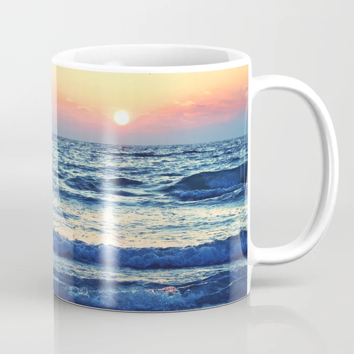 Sunset Beach. Photograph Coffee Mug
by lovefi 