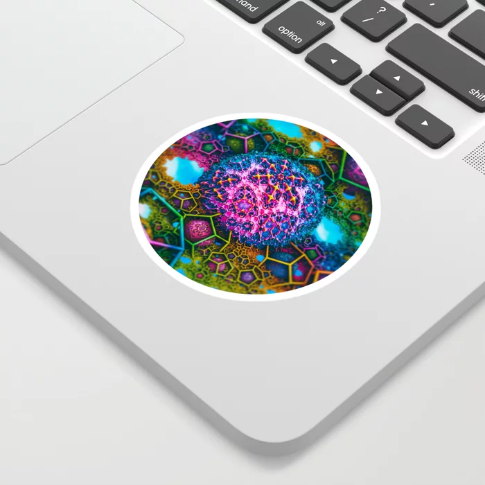 Springtime Plasma Rock III. Colorful Abstract Design Sticker
by lovefi 