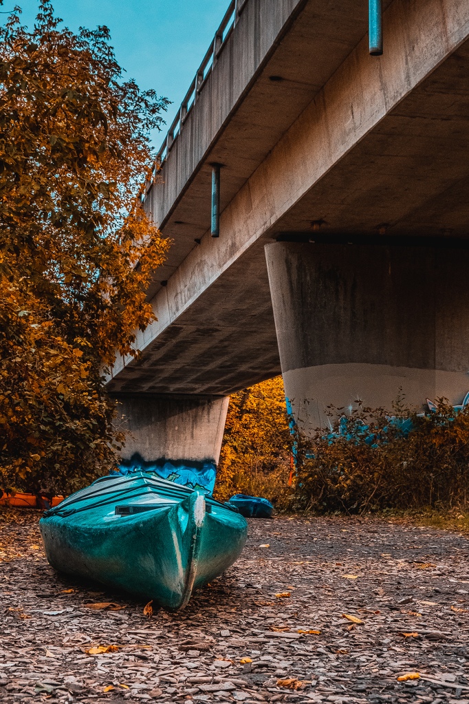 Kayak Under the Bridge.
By Stephen Geisel, Love-fi